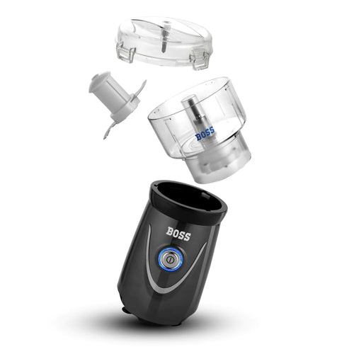 BOSS Nutri Pro with Chopper, 2 Year WarrantyJuicer/Mixer/Grinder/Smoothie Maker, 3 Unbreakable Jars, 2 Blade Set - Wet & Dry, Chopping Jar
