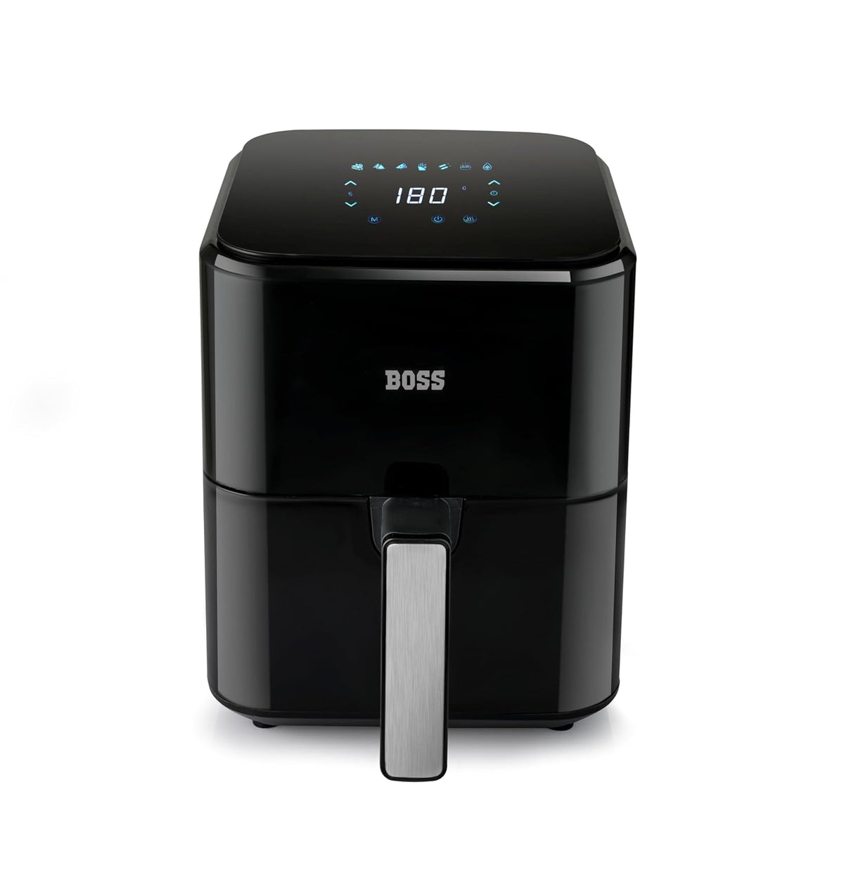 BOSS SmartFry Digital Air Fryer, 360° High Speed Air Circulation Technology 1200W with Non-Stick 4 L Basket - Black