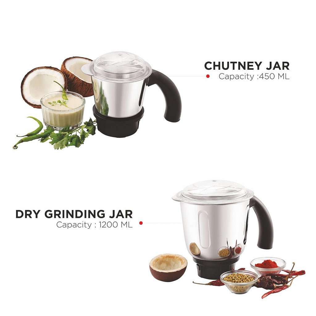 Boss CycloneMaxx 100% Copper Winding motor, Mixer Grinder, 900 Watt Power Grind, 4-Jars, Black