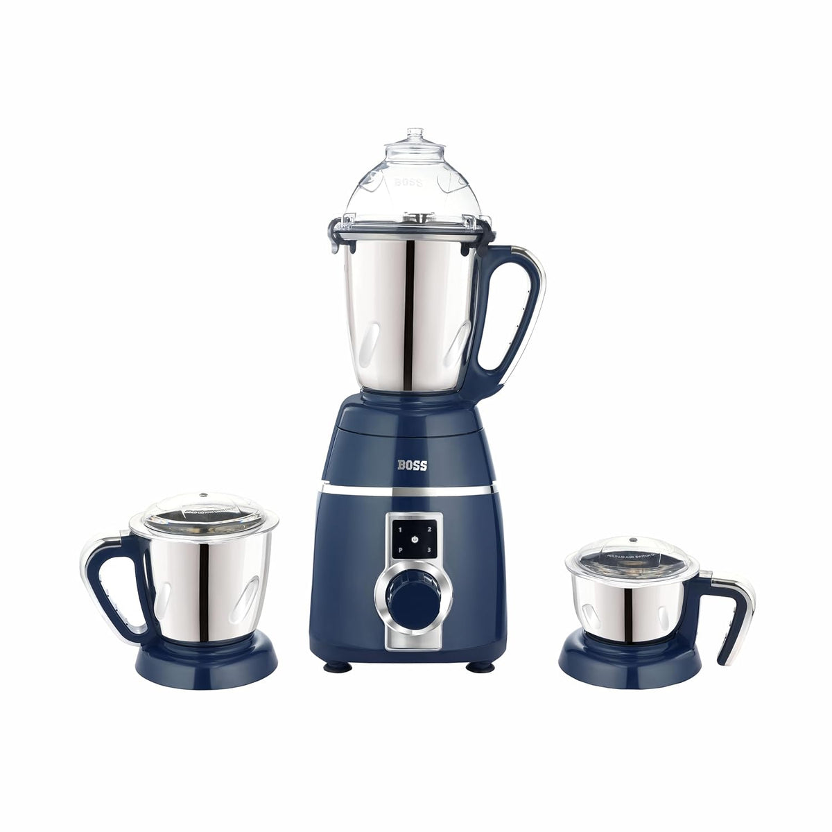 BOSS Tornado 1000-Watt Mixer Grinder, Blue,Black | 3-Jars | Wet Grinding, Dry Grinding, Chutney Grinding