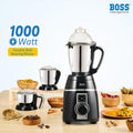 BOSS Tornado 1000-Watt Mixer Grinder, Blue,Black | 3-Jars | Wet Grinding, Dry Grinding, Chutney Grinding