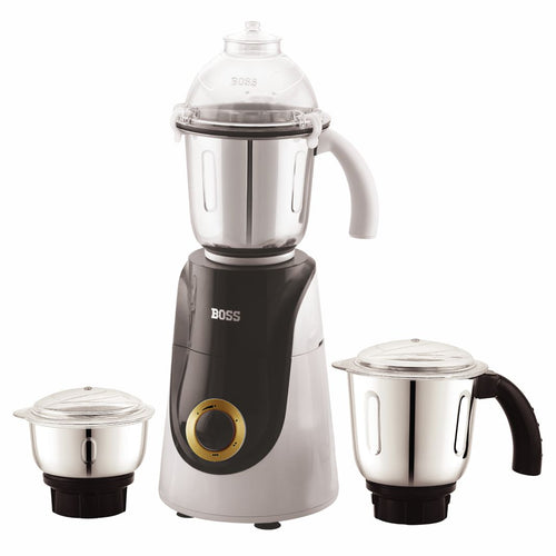 BOSS Crown 750W Mixer Grinder with Powerful Motor, 3 SS Jars, 5 years warranty