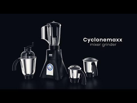 Boss CycloneMaxx 100% Copper Winding motor, Mixer Grinder, 900 Watt Power Grind, 4-Jars, Black